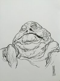 Paul Cauuet - Cauuet - Star Wars - Jabba le Hutt - Illustration originale