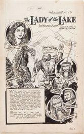 Henry Kiefer - Classics Illustrated The Lady of The Lake splash page - Planche originale