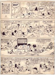 Willy Vandersteen - Bob et Bobette - Suske en Wiske, "Lambique chercheur d'or", pl 20 - Planche originale