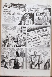 Claude-Henri Juillard - Oscar et le Fantôme du Louvre - cela me fait une Bel...le jambe ! - Planche originale