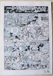 Nicolas Kéramidas - Deuxième original - à savoir sortie laser retouchée à l'encre de chine - signatures des deux compères - Comic Strip