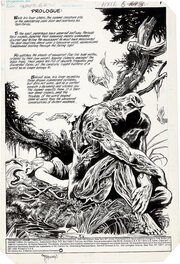 Stephen R. Bissette - Swamp Thing #35 page 1 Bissette/Totleben - Illustration originale