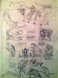 Olivier Roman - Les Fables de L'Humpur - T4 -Le Grand Centre - Crayonné Page 3 - Comic Strip