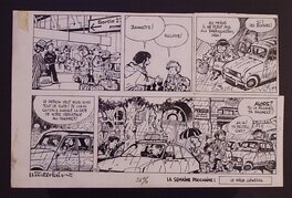 Jeannette Pointu n° 0, Le Dragon vert, planche 5, strips C et D, 1982.