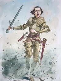 Ignacio Noé - La charge de Jeanne D'Arc - Original Illustration