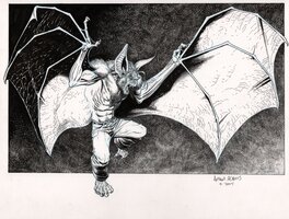 Arthur Adams - Man Bat - Illustration originale