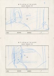 Moebius - Storyboard du film d'animation Starwatcher Arzak - Original art
