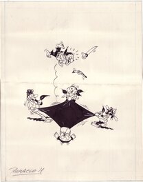 Marcel Remacle - Le vieux Nick, "Pavillons noirs", page-titre. - Original Illustration