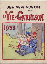Louis Forton - "almanach de la vie de garnison", couverture. - Original Cover