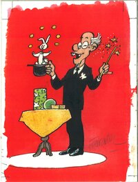 Jean-Claude Fournier - Itoh Kata le magicien nippon de Spirou par Jean-Claude Fournier - Illustration originale