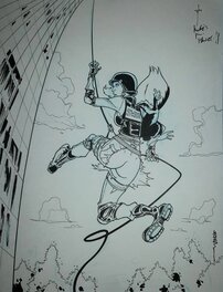 Louis - Charlie agent du SWAT - Original Illustration