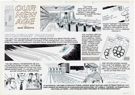 Gene Fawcette - Our New Age - "Ultraviolet Postage" 17 mars1974 - Planche originale