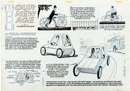 Gene Fawcette - Our New Age - "Pedal Car" 1 avril 1973 - Planche originale