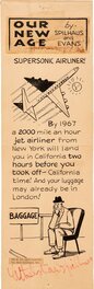 Gene Fawcette - Our New Age - "Supersonic Airliner" 18 juin1962 - Planche originale
