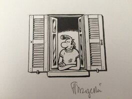 Frank Margerin - Lucien - Illustration originale