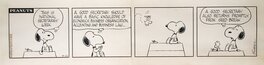 Charles M. Schulz - Peanuts : Snoopy et Woodstock - strip du 21 avril 1970 - Planche originale