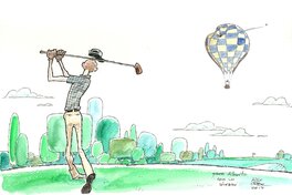 Alex Orbe - Golf - Original Illustration