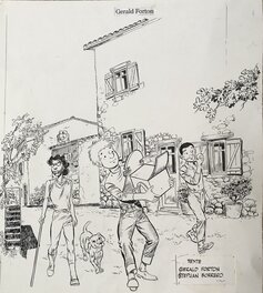 Gérald Forton - Bibi  fricotin et la boite aux rêves , couverture - Planche originale
