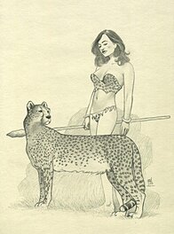 Louis Paradis - Sexy jungle girl - Original Illustration