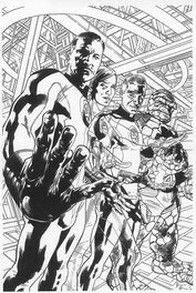 Bryan Hitch - Fantastic Four - Cover full Team - Original Cover