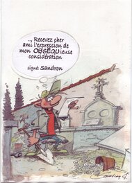 Jacques Sandron - "... obséquieuse considération". - Illustration originale