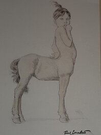 Paul Cuvelier - Centauresse 2 - Original Illustration