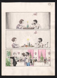 Fernando Krahn - Dinner - Illustration originale