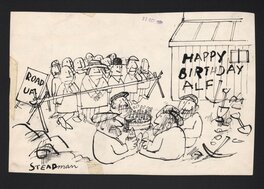 Ralph Steadman - Happy Birthday Alf - Illustration originale