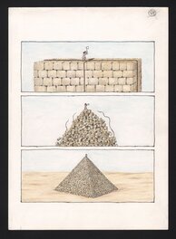 Fernando Krahn - Pyramid - Illustration originale