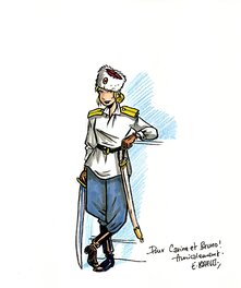 Émile Bravo - Femme soldat - Illustration originale