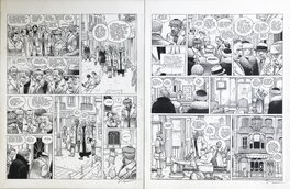 Enki Bilal - Les Phalanges de l'ordre noir , diptyque planches 23 et 24 - Comic Strip