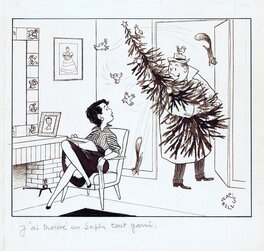 Jean Bellus - Sapin - Illustration originale