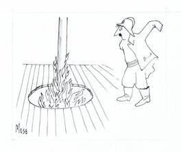 Mose - Pompier - Original Illustration