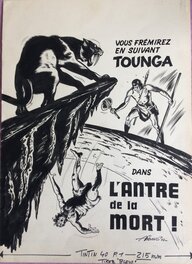 Edouard Aidans - Tounga - Couverture "Tintin" en 1966 - Couverture originale