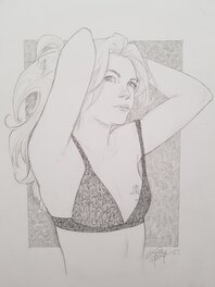Terry Moore - Katchoo from Strangers in Paradise - Illustration originale