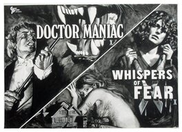 Tom Chantrell - Doctor Maniac & Whispers of Fear (1976) - Illustration originale