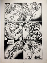 Robert Crumb - Big Ass Comics - Une page à rebondissements - Planche originale