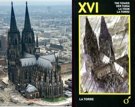 La cathédrale de Cologne, photo vs dessin