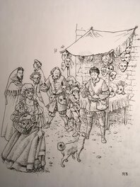 Rolland Barthélémy - Illustration intérieure de la Clarefontaine / Rêve de Dragon - Planche originale