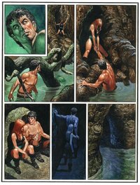 Don Lawrence : superbe planche originale ' L' Enfer Vert ' de 1980