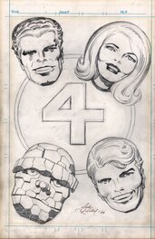 Jack Kirby - Jack Kirby Fantastic Four 1970s Pin up, vintage! - Illustration originale