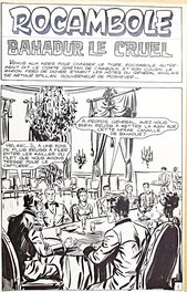 Renzo Savi - Page-titre de l'épisode de Rocambole, Bahadur le cruel - Magazine Rouletabille et Rocambole n°40 (Mon journal) - Comic Strip