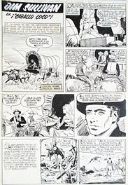 Victor Arriazu - Jim Sullivan, page-titre de "Caballo loco" -  publication non identifiée, années 1950 - Planche originale