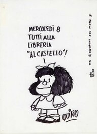 Quino - Mafalda invitation drawing - Illustration originale