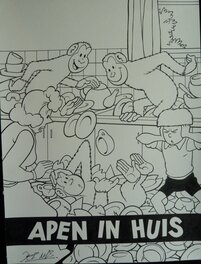 Jef Nys - Jommeke - Apen in huis - Original Cover