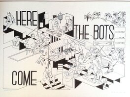 Jan Van Der Veken - The  bots - Illustration originale