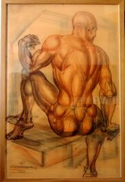 Burne Hogarth - Burne Hogart - anatomical academic design - Illustration originale
