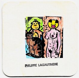 Philippe Lagautrière - Lagautrière - Sous-bock ? oui ! (2018) - Original Illustration
