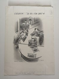 Serge Clerc - (1991) Serge Clerc - J'ai rêvé d'être cadre - Libération - Illustration originale