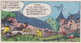 Fantasio parlant du radar dans "Panade à Champignac", 1967.